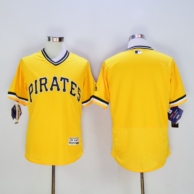 Men Pittsburgh Pirates Blank Yellow Elite MLB Jerseys